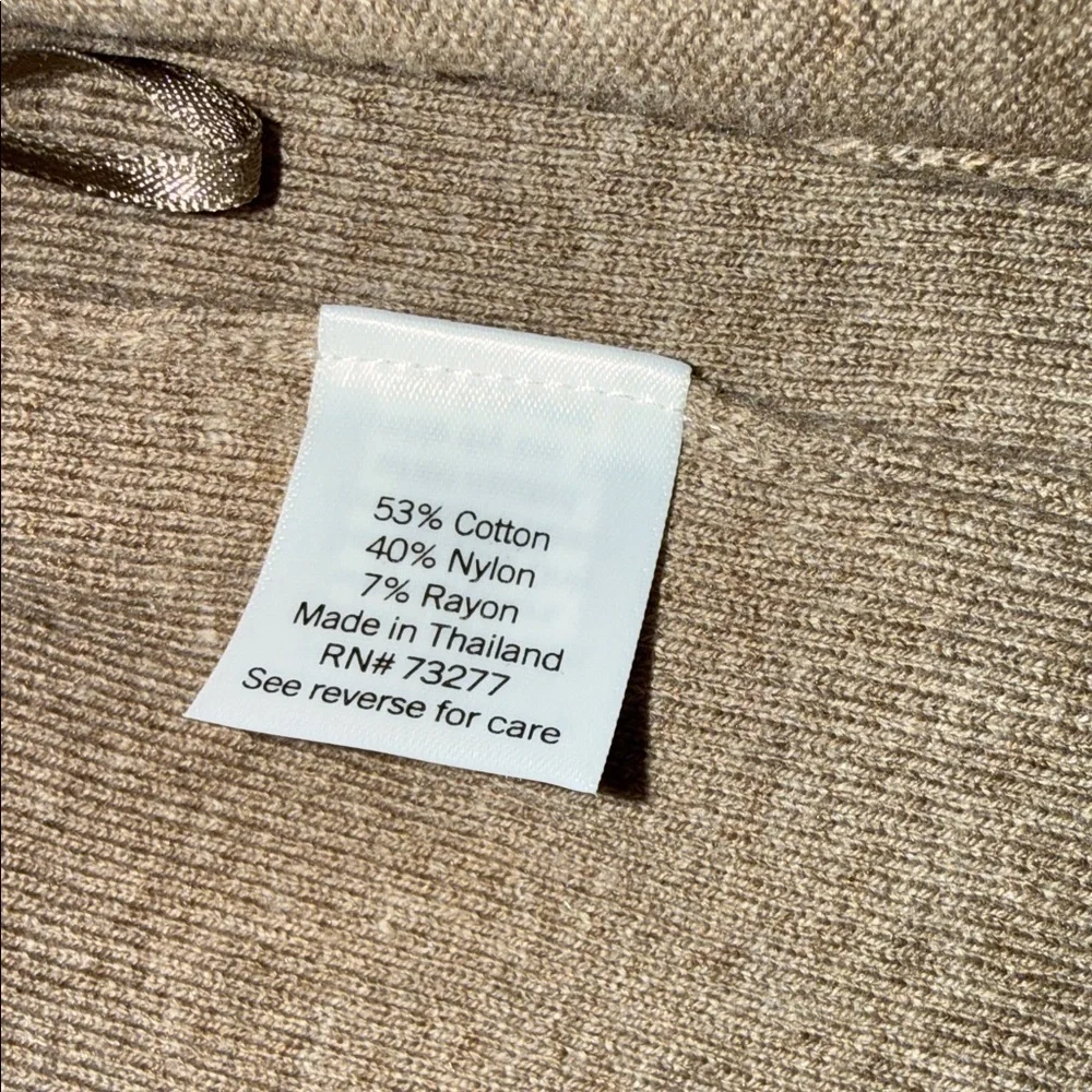 NWT Croft & Barrow Open-Front Lightweight Cardigan Sweater in Taupe casual,layer